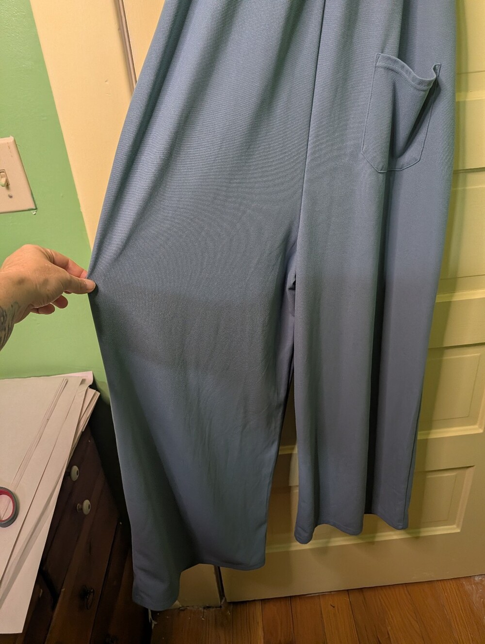 Halara Blue Wide Leg Overall Jumpsuit Size M - Picture 9 of 11
